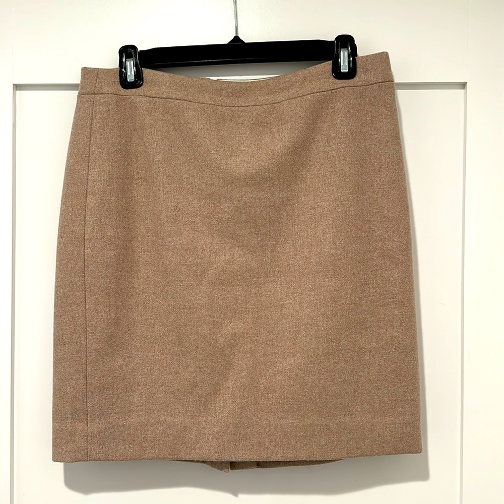 JCrew the perfect pencil skirt - camel color wool 6P